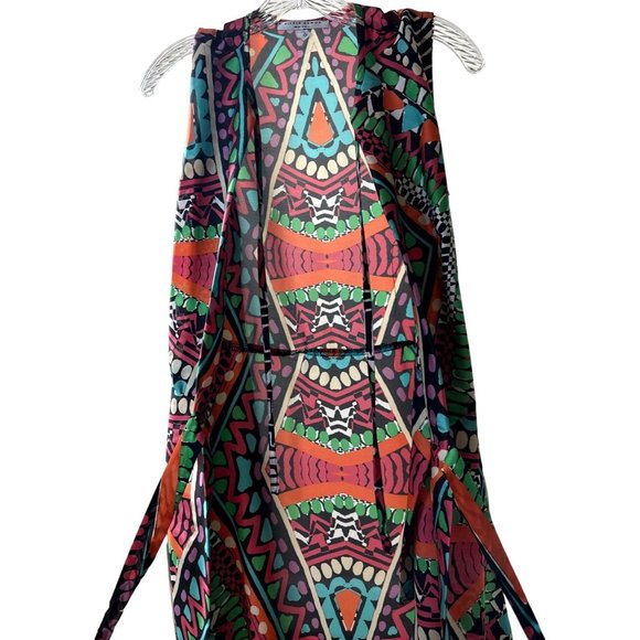 Alexia Admor Wrap Multi-colored Dress with ties looping around the waist inside - Picture 5 of 8